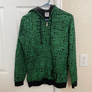 Women’s Fleece Green Hoodie size Medium Famous Stars and Straps